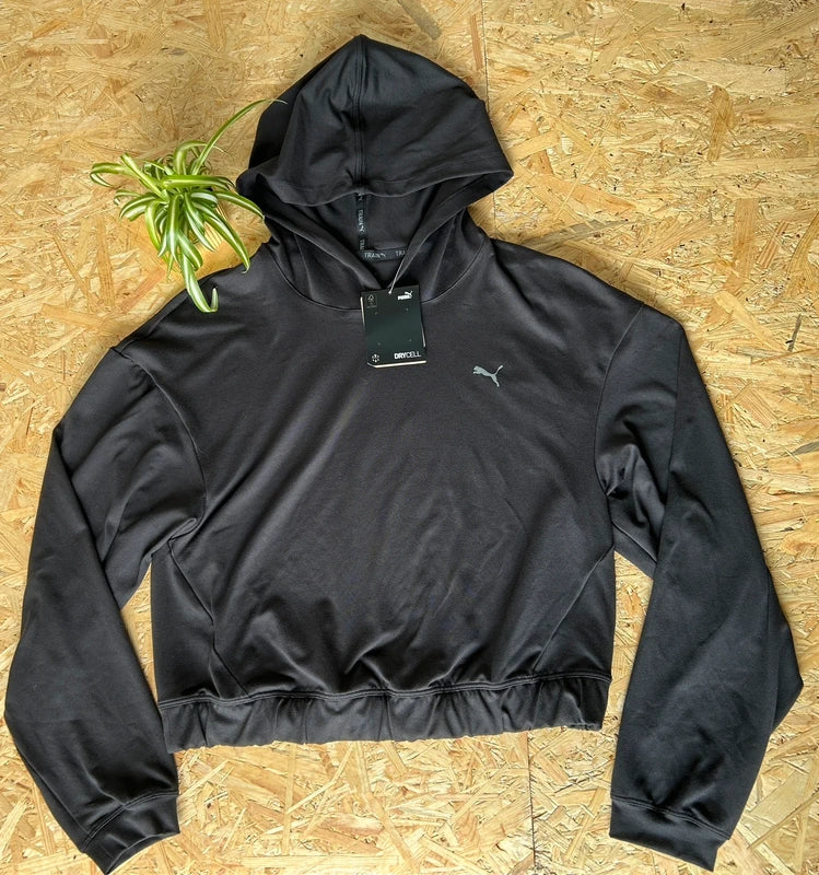 Puma cropped hoodie met DryCELL-technologie – grijs (maat M)