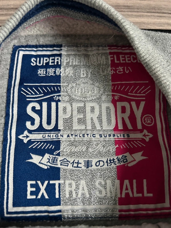 Superdry University Glitter sweater – grijs (maat XS)
