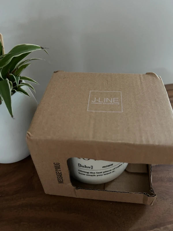 ☕ J-Line Message Mug “Love” – Nieuw in doos