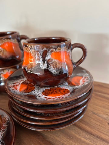 ✨ Vintage Fat Lava koffieset