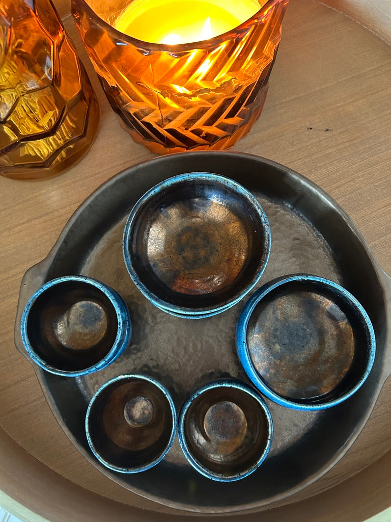 ✨ 8-delige handgemaakte keramische tapas & apéro set