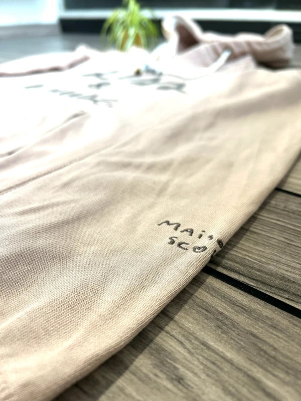 Maison Scotch hoodie “Kiss & A-muse” – oudroze (maat M)