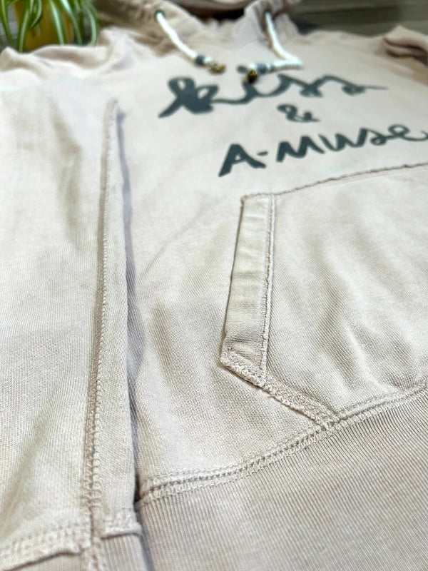 Maison Scotch hoodie “Kiss & A-muse” – oudroze (maat M)