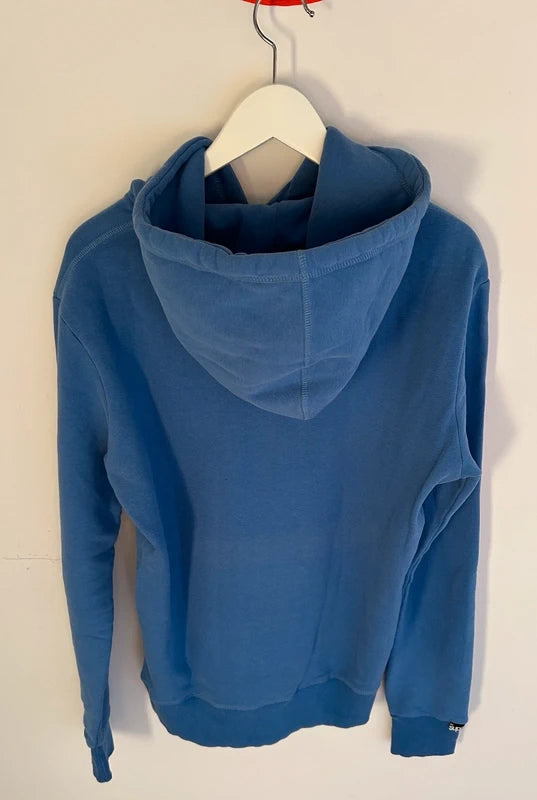 Superdry hoodie met gele print – blauw (maat S)