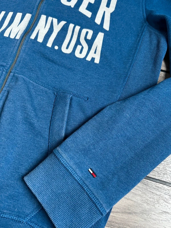 Tommy Hilfiger hoodie met rits – blauw (maat L)
