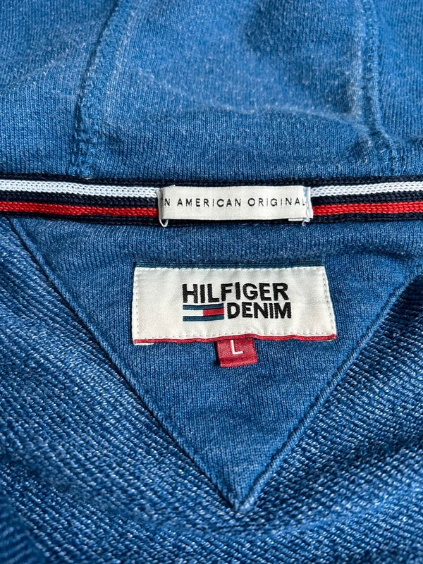 Tommy Hilfiger hoodie met rits – blauw (maat L)