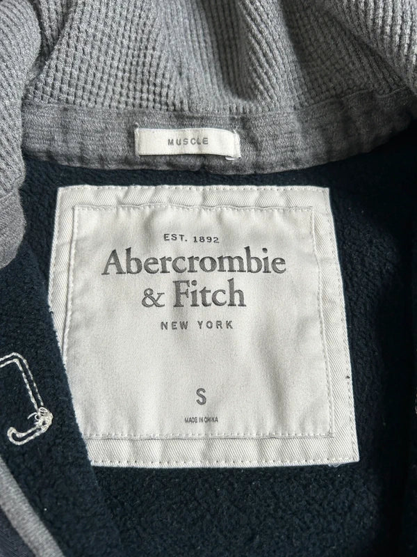 Abercrombie & Fitch hoodie met rits – donkerblauw (maat S)