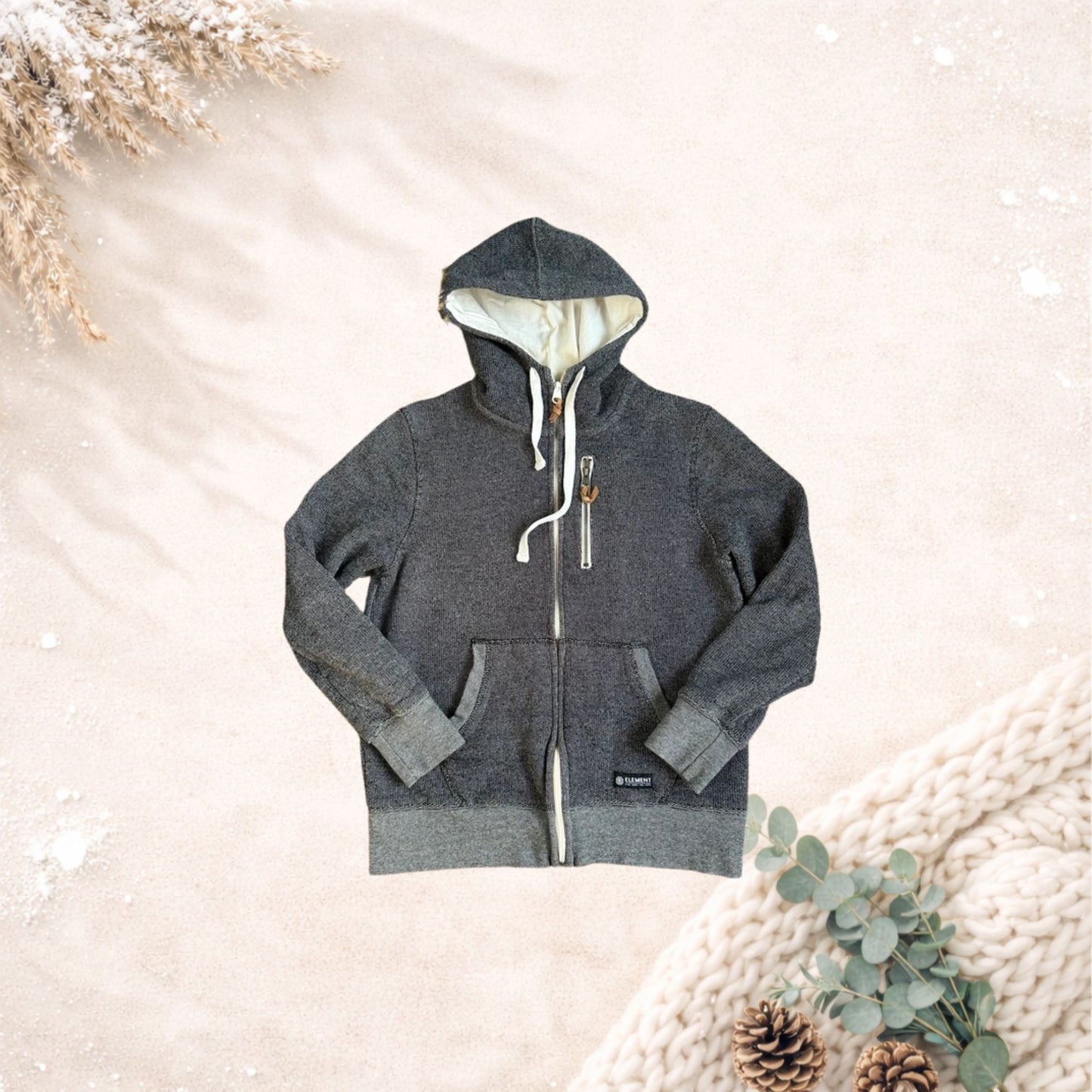 Element hoodie met rits – grijs (maat M)