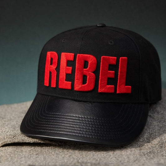 🧢 Twinklerz Snapback Cap – Zwart met Rood 3D-Logo & Leren Klep (Nieuw)